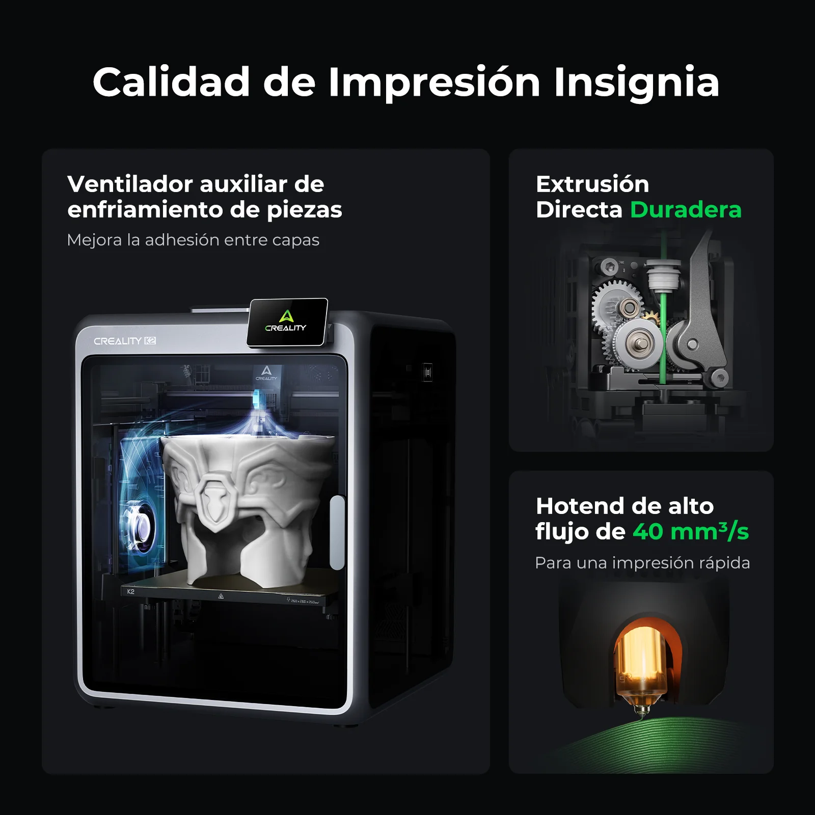 Volumen y estructura de Creality K2