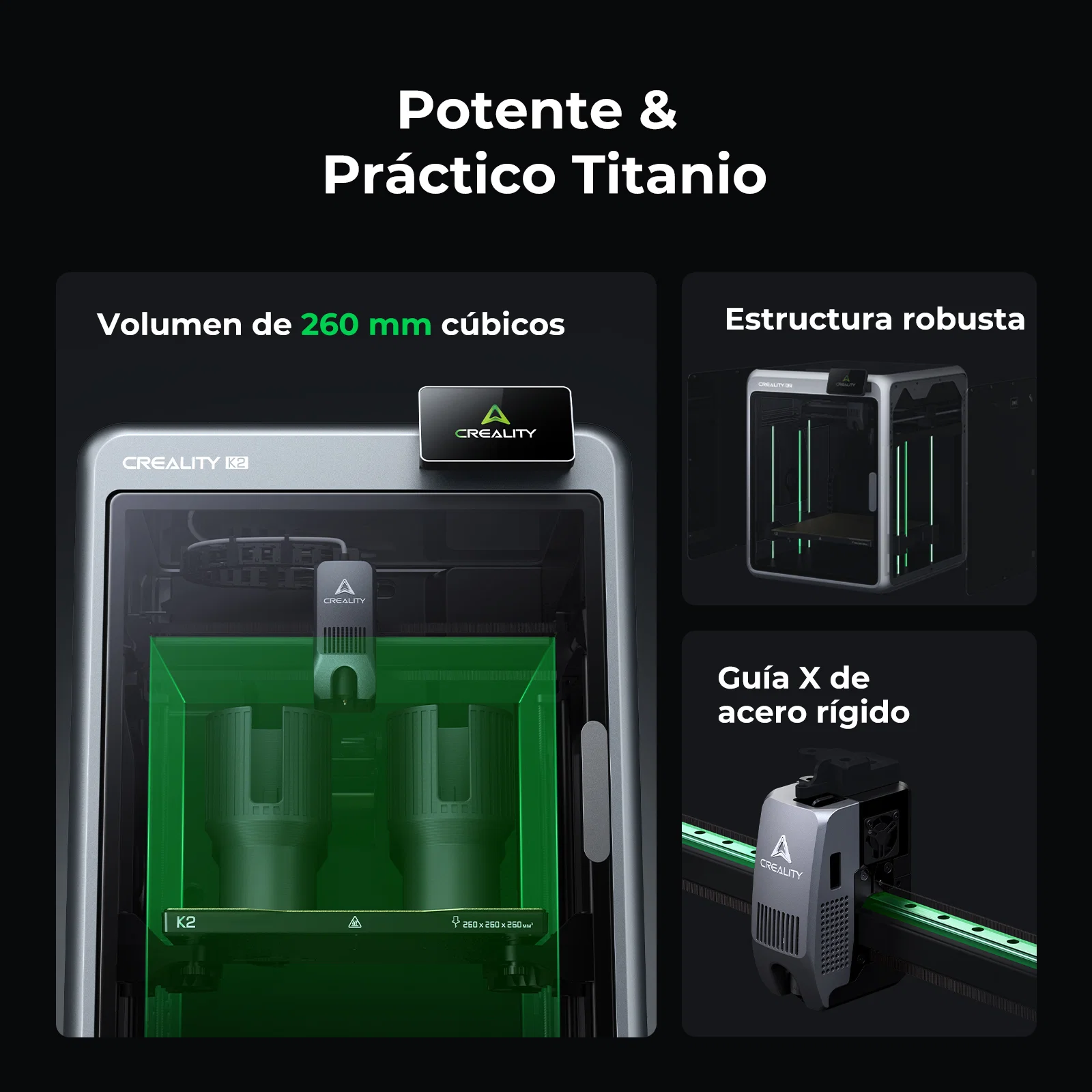 Sistema de extrusión y enfriamiento Creality K2