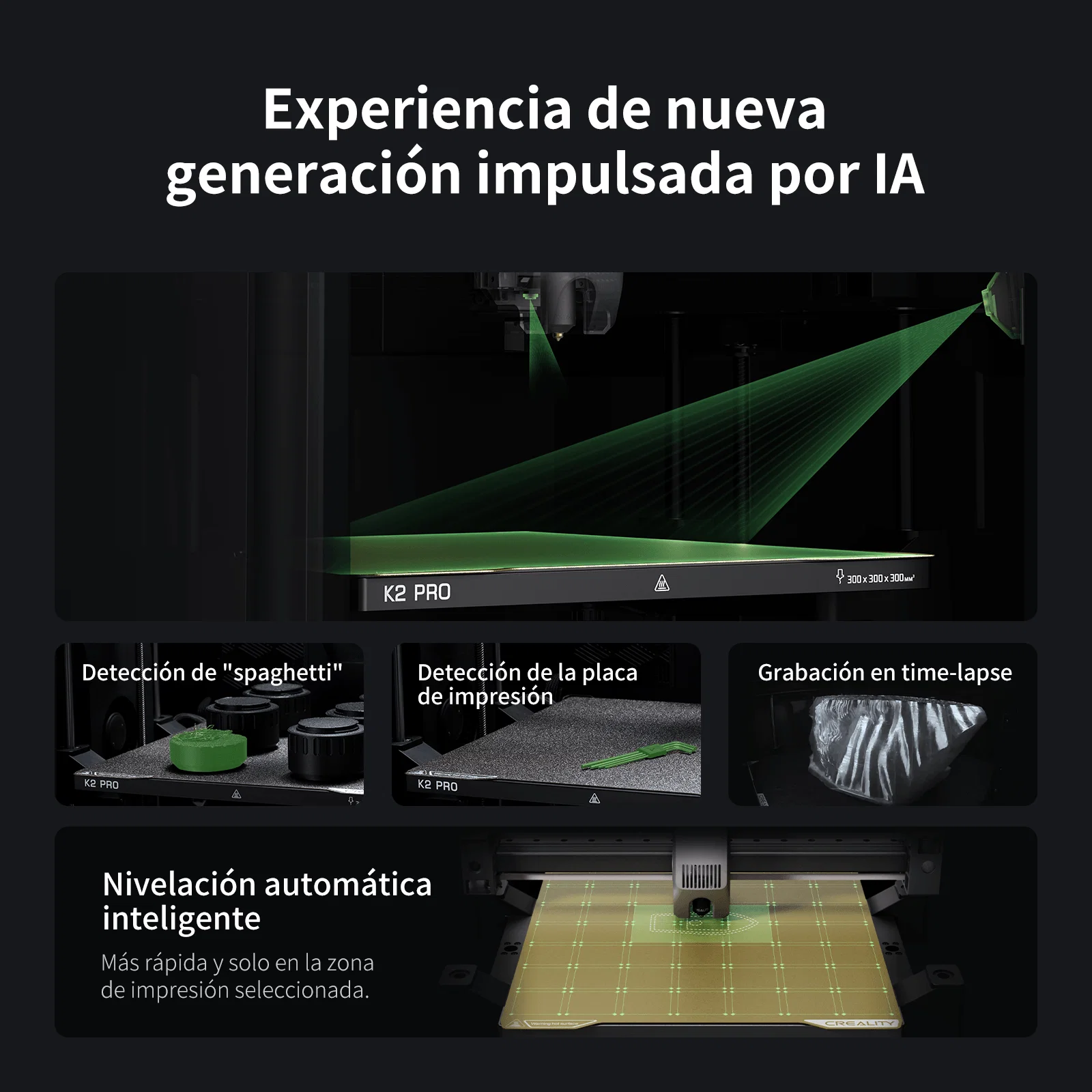 Funciones inteligentes con IA Creality K2 Pro